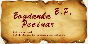 Bogdanka Pećinar vizit kartica